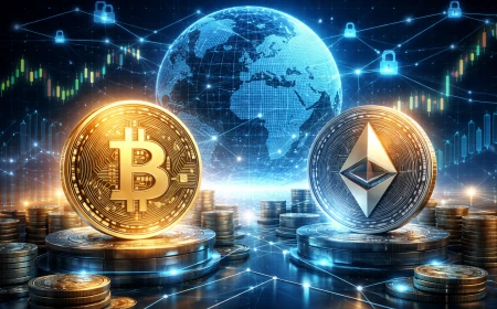 Kripto piyasaları, Bitcoin, Ethereum, güvenlik ve regülasyon konularını anlatan SEO uyumlu haber görseli.