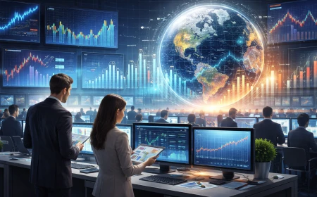 Ekonomi piyasaları, enflasyon, faiz ve risk yönetimi konularını anlatan SEO uyumlu haber görseli.